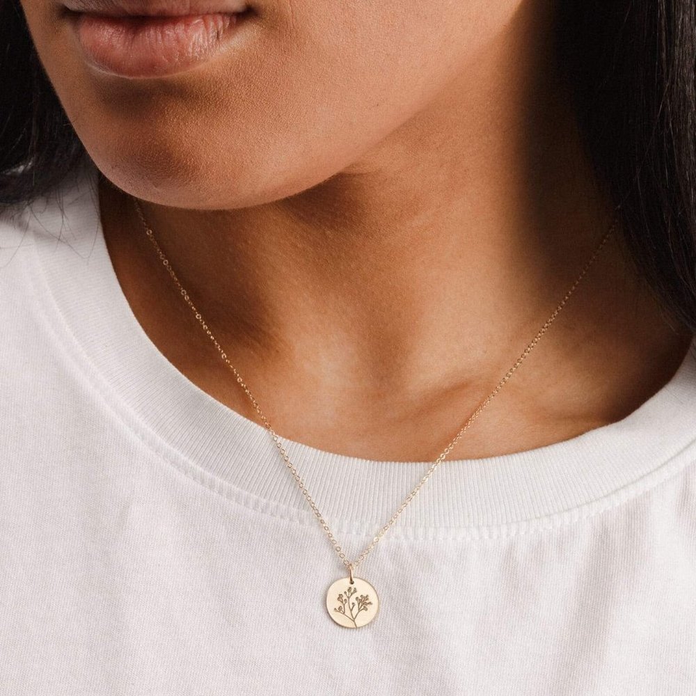 Baby's Breath Floral Bohemian Cute Charm Necklace - Picture 2 of 16